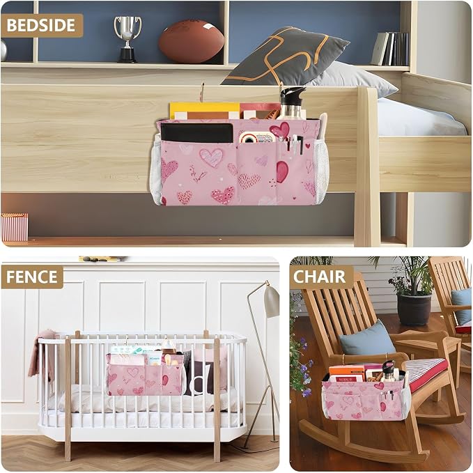 Bedside Caddy Hanging Bunk Bed Caddy Bed Organizer Hanging Pocket - Image 8