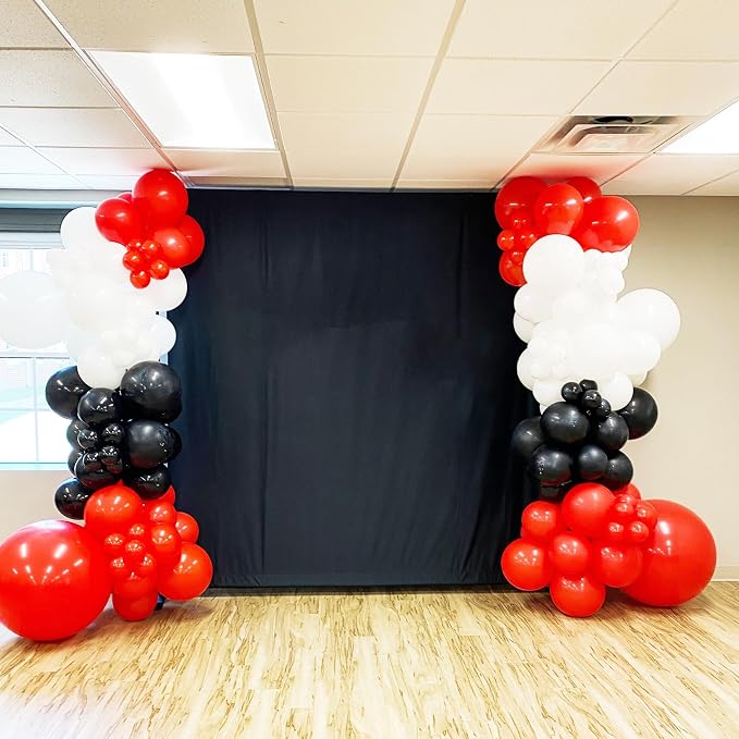 Voircoloria 148pcs Red Black White Balloons Arch Kit, 18 12 10 5 Inch | - Image 4