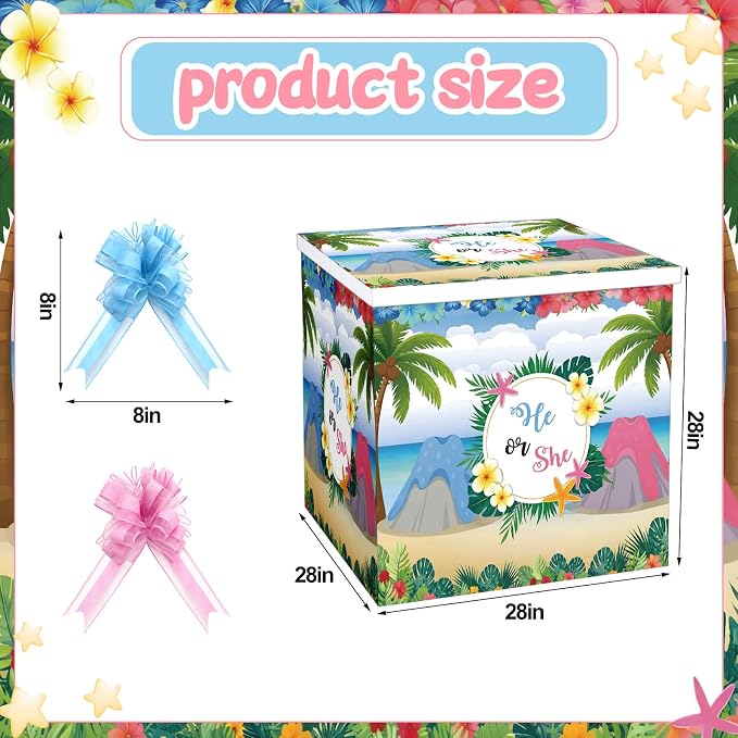 AmazingSpark 28in Giant Gender Reveal Gift Box - Image 2