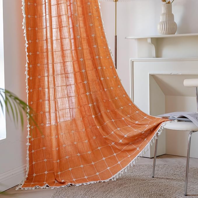 Sutuo Home Boho Curtains Plaids by SutuoHome