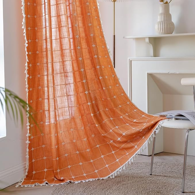 Sutuo Home Terracotta Boho Curtains by SutuoHome