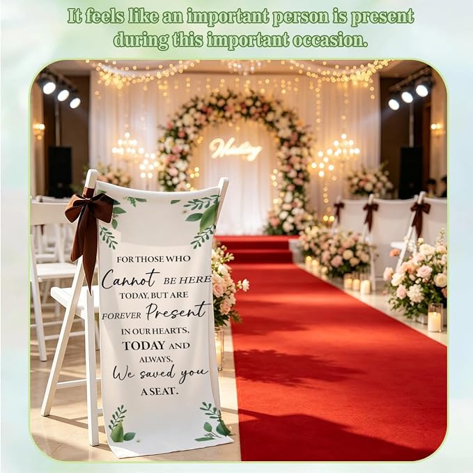 In Loving Memory Wedding Chair Sign- Floral Memorial Reserved Sgns - Image 4