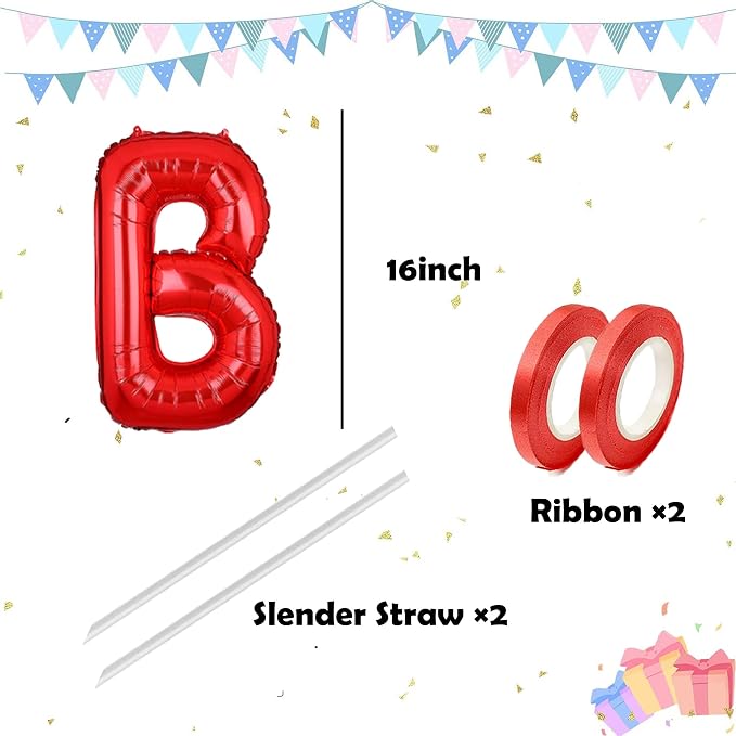 16 Inch Letter Balloons Mylar Foil Alphabet Letter A-Z Balloons Set - Image 2