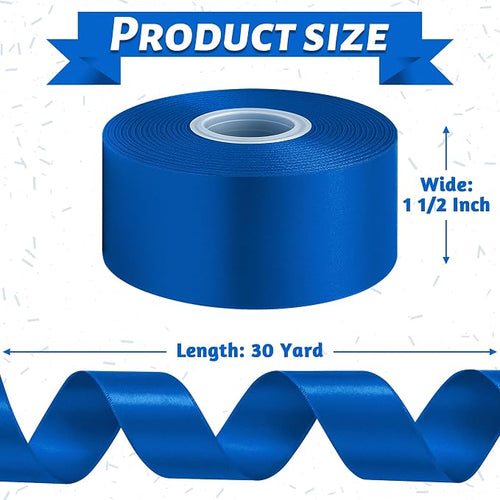 1 1/2In 30Yards Royal Blue Ribbon - Image 2