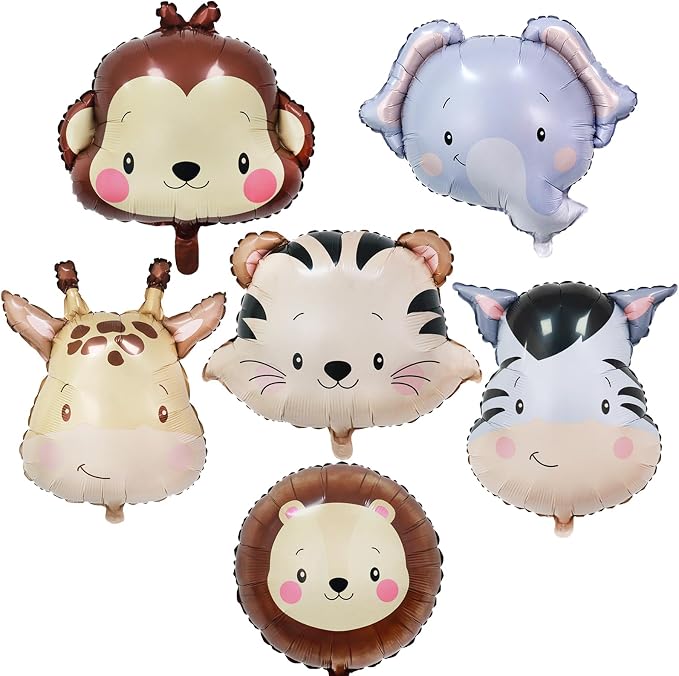 Safari Balloons Zoo Animals Balloons Jungle Balloon by Enimapod