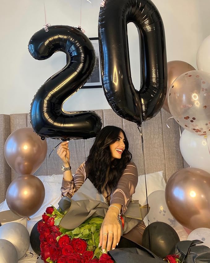 40 Inch Black Number 2 Balloon Birthday Party Decorations - Image 2