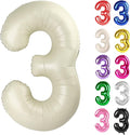 Cream Number 3 Balloon 40 Inch by IWERP