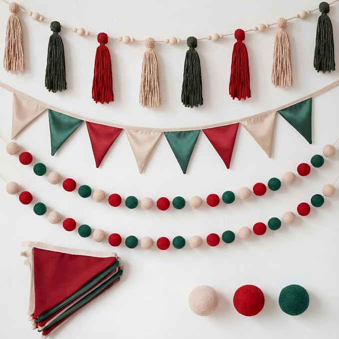 Hahafelt 4 Pcs Baby Shower Party Decoration Kit Pennant Bunting Banner Tassel by Hahafelt