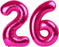 40 Inch Hot Pink Mylar Foil Number 26 62 Birthday Balloon, 26 Boy Girl Party by Upgesy