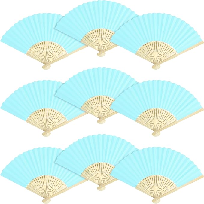50 Piece Paper Fans by Grosun