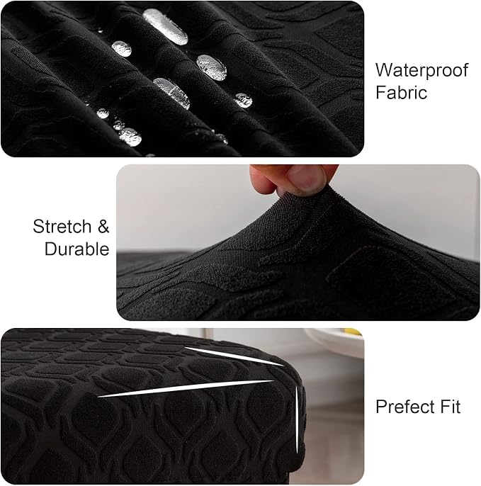 Waterproof Dining Room Chair Covers Set of 6 Slipcovers - Image 3
