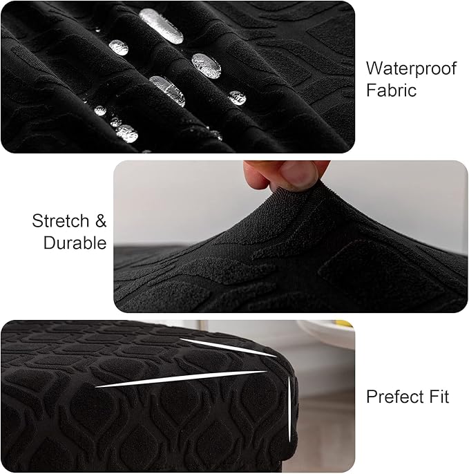 Waterproof Dining Chair Covers Set of 2 Parsons Chair Slipcovers | Double - Image 3