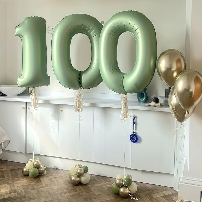 Sage Green Number 50 Balloon, 50 Balloon - Image 5
