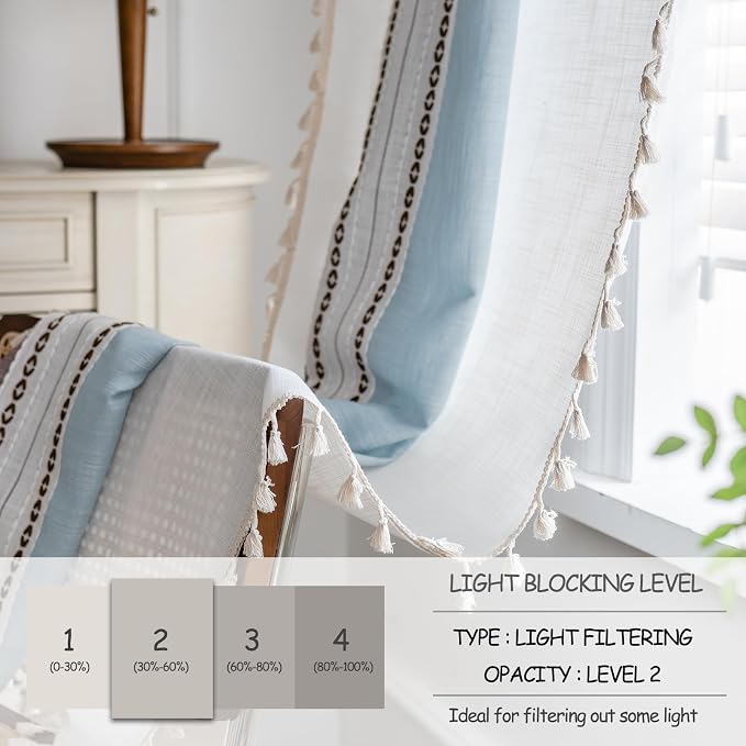 Sutuo Home Boho Curtains 63 inches - Image 6
