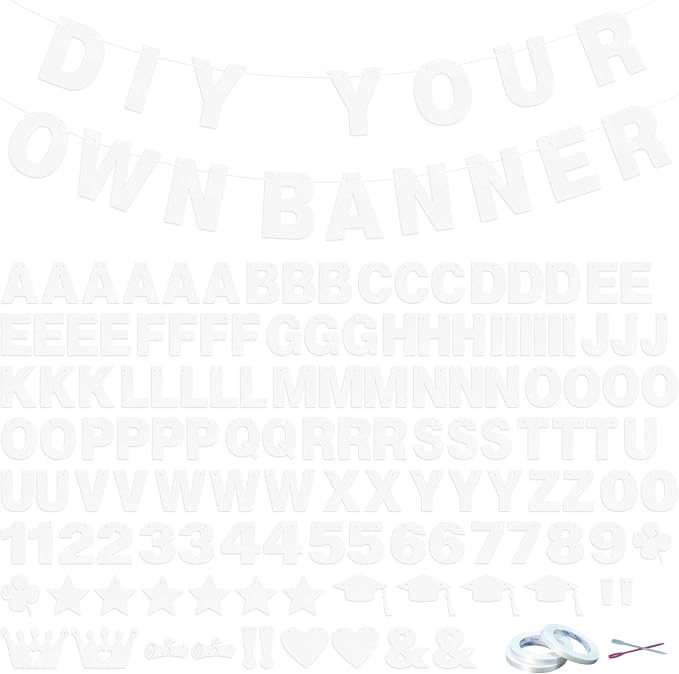 131 PCS Custom Birthday Banner DIY Letter Banners Personalized Banner | Make by Unknown