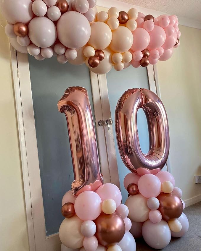 Rose Gold 11 Number Balloons, 40 Inch Giant Number 11 Balloons Foil Mylar - Image 6