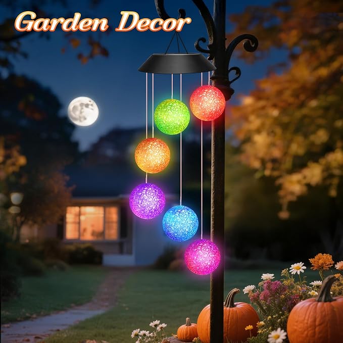 Winzwon Solar Lights Outdoor Wind Chimes - Image 4