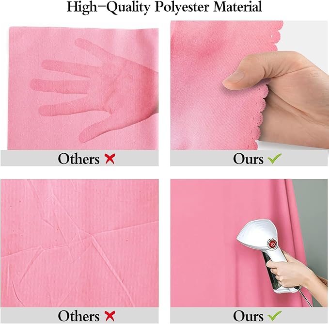 10x10FT Pink Backdrop Background for Photography Photo Booth Backdrop for Photoshoot Background Parties Video Recording Portrait Screen Props
