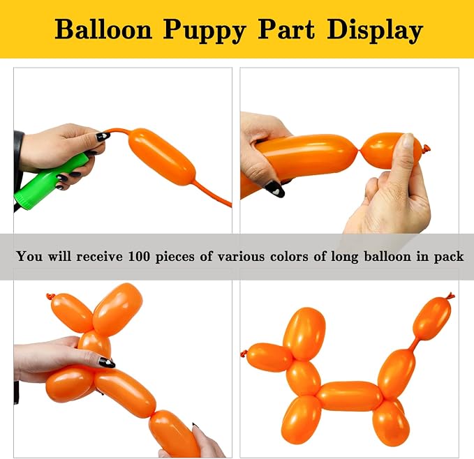 ASIYUHY 260 long balloons 100 Pack Twisting Animal Balloons Assorted Color - Image 5