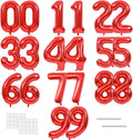 TONIFUL 20 Pcs Number Balloon 2 Set 16 Inch Red 0-9 Numbers Balloons | Small by TONIFUL