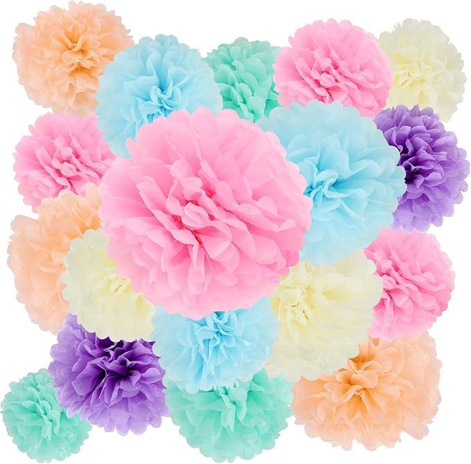 BestoFun 16Pcs Pastel Party Decorations by BESTOFUN