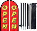 1PC Double-Sided OPEN Feather Flag by WOANIXY---ProfessionalCustomFeatherFlagCustomBanner