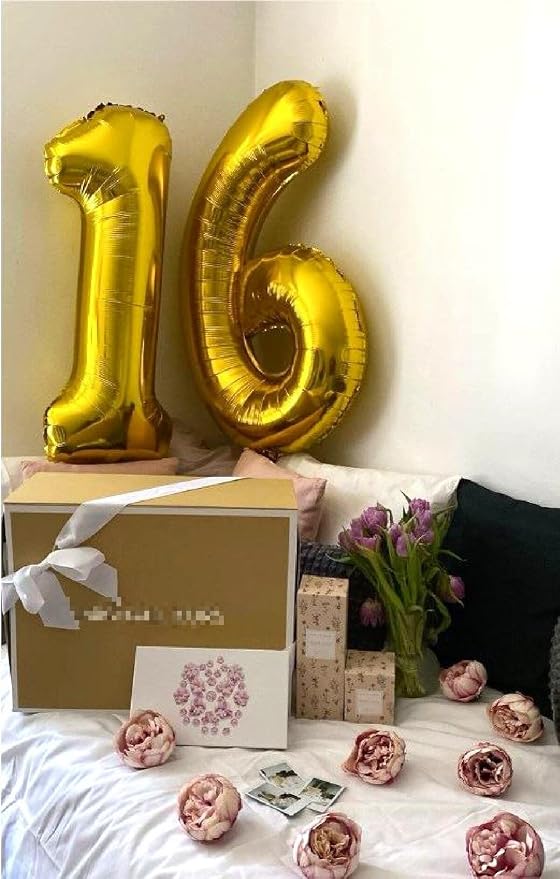 Gold Number 1 Balloon 40 inch, Balloon numbers party supplies, deco photo shoot - Image 6