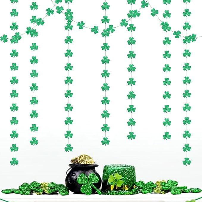 St-Saint Patricks-Day Decorations Shamrock Green-Garland - 35ft St. Patrick's - Image 3
