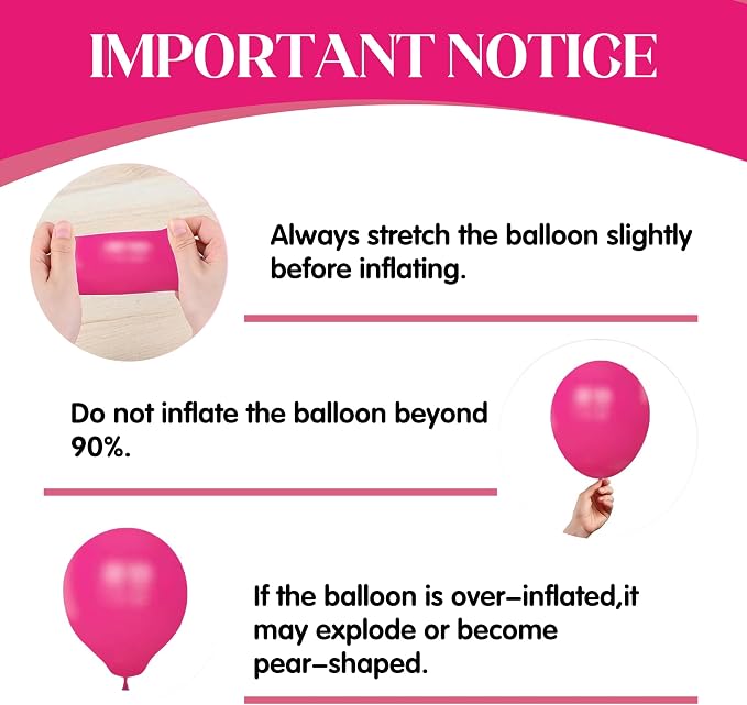 106pcs Hot Pink Balloon Garland Arch Kit - Image 6