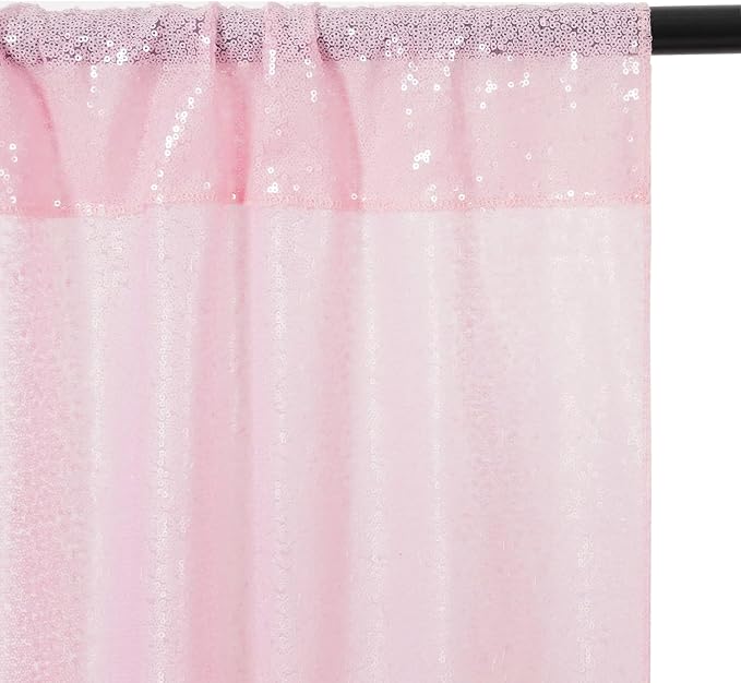 Eternal Beauty Pink 3mm Sequin Backdrop 5x7 Ft - Image 7