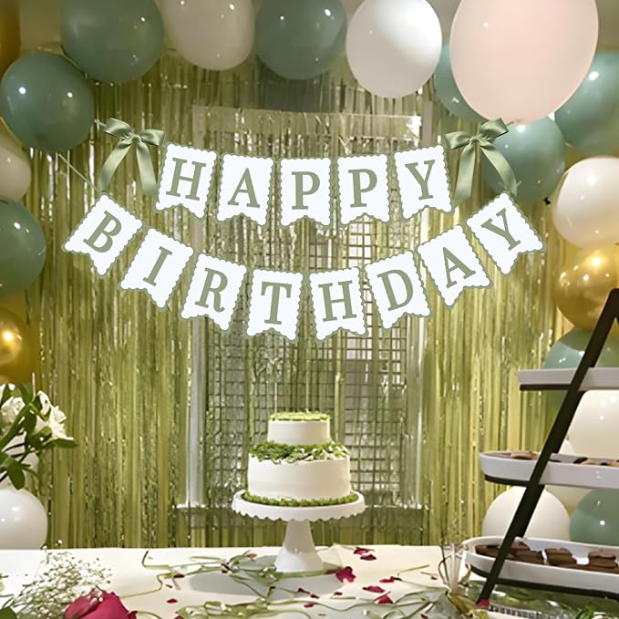 Bow Happy Birthday Banner for Bow Birthday Decorations Pink Bows Garland for - Image 5