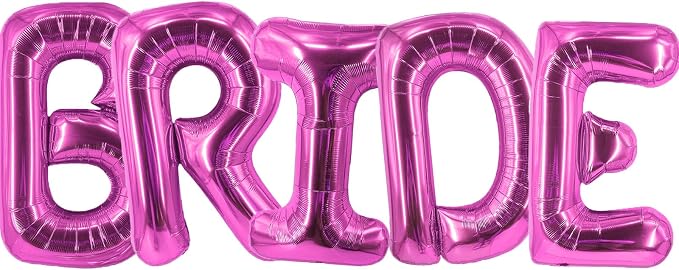 Rose Red Bride Balloons 40 Inch Hot Pink Wedding Letter Balloons by Unknown
