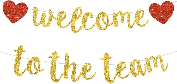 BEISHIDA Welcome to The Team Banner, NO DIY, Office Party Decorations by Beishida