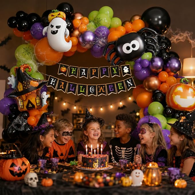Tesochye 161pcs Halloween Balloon Garland Kit - Image 4