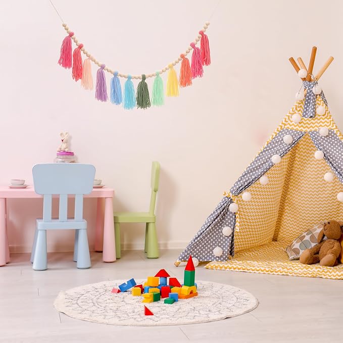 Colorful Tassel Garland Yarn Bunting Banner - Image 6