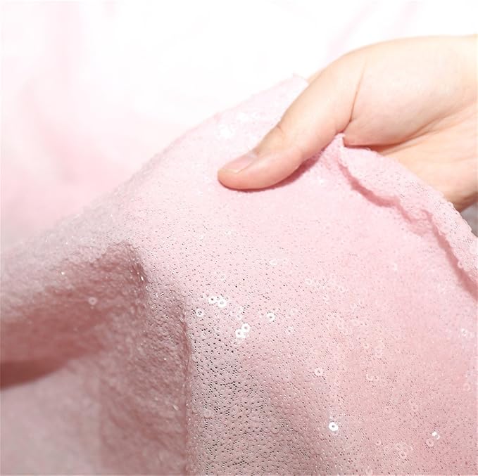 Eternal Beauty Pink 3mm Sequin Backdrop 6x6 Ft - Image 6