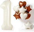 TONIFUL 1st Birthday Balloons 40 Inch Cream white Large Number 1 Foil Balloon by TONIFUL