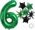 TONIFUL 6th Birthday Balloons Kit 40 Inch Dark Green Large Number 6 Balloon | by TONIFUL