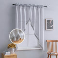 Beda Home Tassel Linen Textured Swag Curtain Valance by BedaHomeBedaLife
