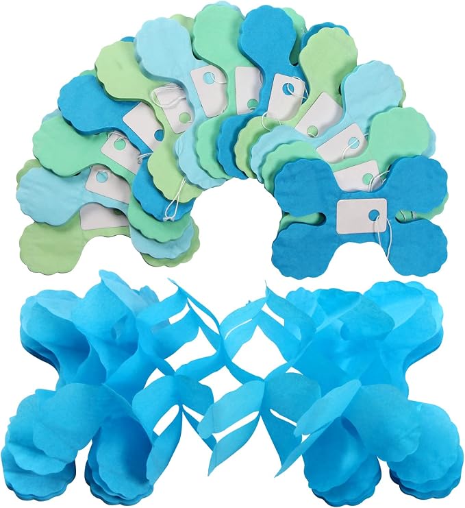 Blue-Green Party-Decorations Streamers Garland - 157Ft Four-Leaf Clover Hanging - Image 4