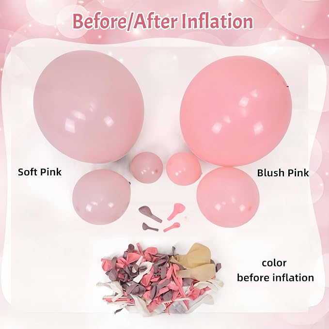 Pastel Pink and White Coquette Balloons Arch, Long Balloon as Bow Decor - Image 5