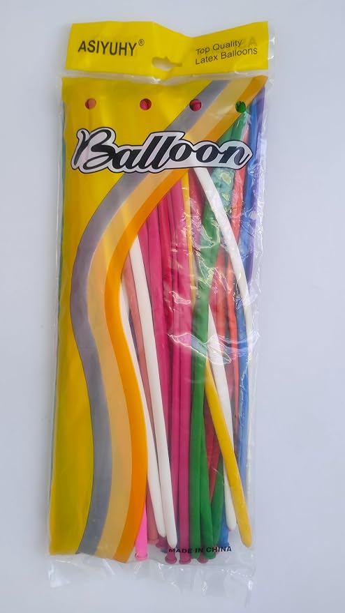 ASIYUHY 260 long balloons 100 Pack Twisting Animal Balloons Assorted Color - Image 3