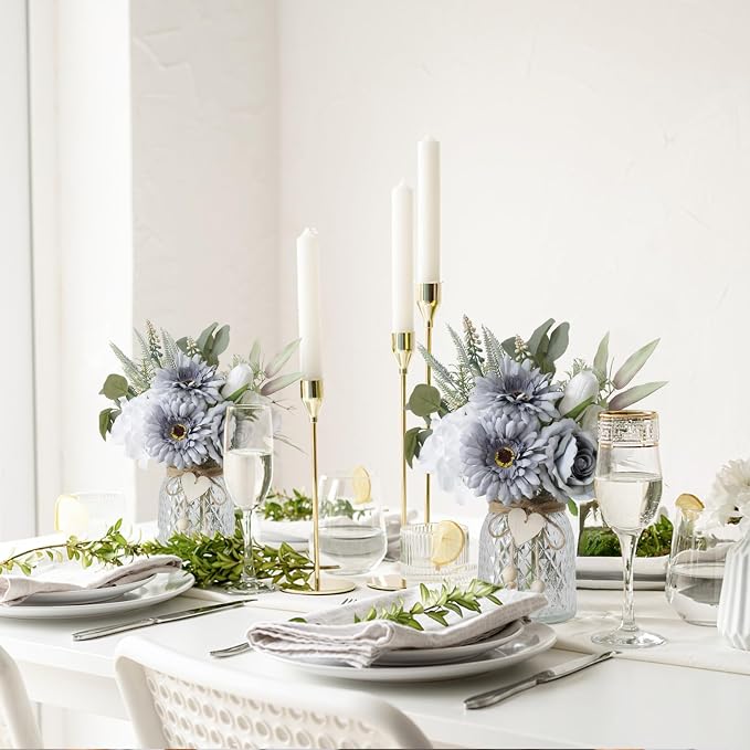 Leftover Fake Flowers in Vase - Image 6
