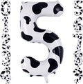 40" Cow Print Foil Number 5 Balloon by TNCDJKPA