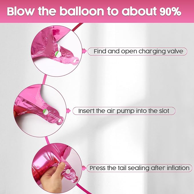 6 Balloon - Pink Birthday Number Balloons, 40 Inch Decorations Men Women | Pink - Image 6