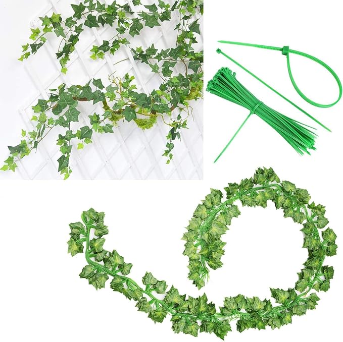 Comtelek 168 FT Artificial Ivy 24 Pack Ivy Vine Garland Ivy Leaves Greenery - Image 3