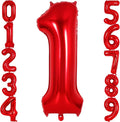 Red Number 1 Balloon 40 Inch, Big Large Foil Helium Number Balloons, Jumbo by AIQINHU