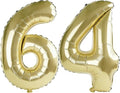 40 Inch Number 64 Balloons for 64th Birthday Party Decorations, 0-100 Champagne by FOBELEC