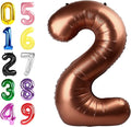 Number 1 Balloons 40 Inch Coffee Brown Balloon by Argthjy