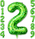 40 Inch Green Pixel Number 2 Balloon, Lime Green Large Foil Number Balloon 2nd by Unknown